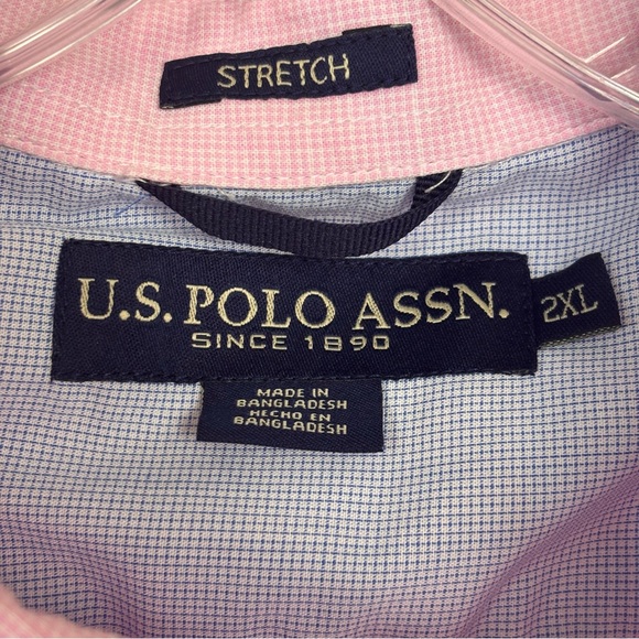 U.S. Polo Assn. Pink Shirt Button Up Casual Lightweight Shirt Pink Size 2XL - Picture 8 of 14